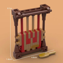 (B34-1-3)MOC Notice Board Building Blocks Bee Farm Fountain Bonfire Stove Medieval Town Street View Water Wall Bridge Road Sign Brick Toy