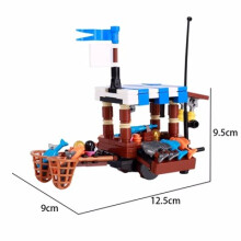 (B23-37-1)MOC Notice Board Building Blocks Bee Farm Fountain Bonfire Stove Medieval Town Street View Water Wall Bridge Road Sign Brick Toy