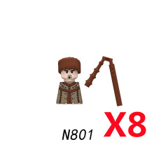 (N801-8PCS)Medieval MOC Soldier Figure Building Blocks Roman Warrior Egyptian Pharaoh Peasant Witches Militia Weapon DIY Mini Toy Gift T019