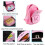 Rolling Backpack - LECOO - Girl's Model - Pink - 6 Wheels - Comfortable and Practical 4