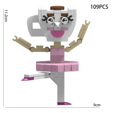 ( Cup Lady-109PCS)Newest Italian Brainrot Bricks Tung Tung Sahur Figures Tralalero Tralala DIY Building Blocks Crocodilo Cabucino Bricks Toy Gifts