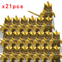 (Stytle 16)MOC Creative Medieval Game Valley Kinghts Ailin Guard Figures Warrior Armored Soldiers Army Weapons Helmet Blocks Bricks Toys