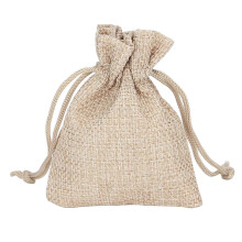 50Pcs 9x12Cm Brown Linen Burlap Bag Small Burlap Bags Jewelry Bag Drawstring Gift Bag for Wedding Party Birthday DIY Craft