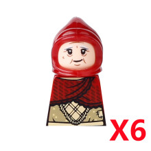 (B4-66-1-6PCS)Medieval MOC Soldier Figure Building Blocks Roman Warrior Egyptian Pharaoh Peasant Witches Militia Weapon DIY Mini Toy Gift T019