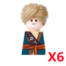 (B4-66-2-6PCS)Medieval MOC Soldier Figure Building Blocks Roman Warrior Egyptian Pharaoh Peasant Witches Militia Weapon DIY Mini Toy Gift T019