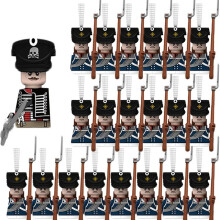 (N022-1P N23-20P)MOC Medieval Building Blocks Children's Toy Napoleon War Figures Military Leaders Soldiers Navy Compatible With Bricks Gift E017