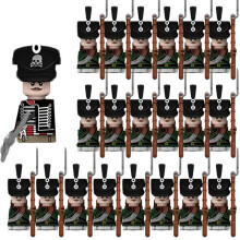 (N022-1P N021-20P)MOC Medieval Building Blocks Children's Toy Napoleon War Figures Military Leaders Soldiers Navy Compatible With Bricks Gift E017