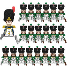 (N014-1P N012-20P)MOC Medieval Building Blocks Children's Toy Napoleon War Figures Military Leaders Soldiers Navy Compatible With Bricks Gift E017