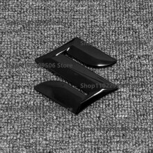 (glänzend schwarz, 120 mm) ABS-Kühlergrill-Emblem-Aufkleber für Suzuki Swift SX4 Jimny