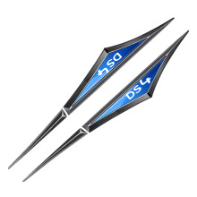(Schwarz Blau) 2 Stück Auto-Emblem Seitentür Kotflügelaufkleber für Citroen DS4 Logo Auto Universal