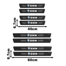 (8-teiliges BMW) Türschwelleraufkleber aus Leder, Carbonfaser, kratzfest, für BMW M Performance F