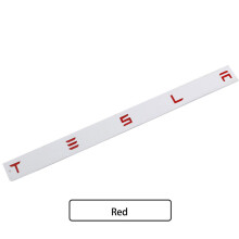 (rot) 1 Stück 3D ABS Logo Tesla Emblem Buchstaben Auto Kofferraum Emblem Heckbuchstaben Etikett galv