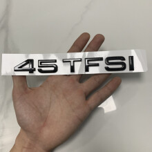 (45TFSI 1p) AUDI A4 2013–2024 4-Ring-Logo ABS Schwarz Direkt abgedecktes Emblem Motorhaube Frontgril