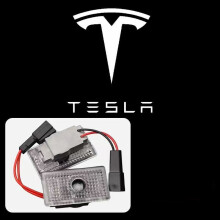 (Tesla B, 2 Stück) 2 Stück LED-Auto-Einstiegsleuchten-Emblem-Zubehör für Tesla SpaceX Model 3 Highla
