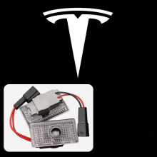 (Tesla G, 2 Stück) 2 Stück LED-Auto-Einstiegsleuchten-Emblem-Zubehör für Tesla SpaceX Model 3 Highla