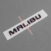 (1 Stück) 1 Stück 3D ABS Malibu Auto-Logo-Aufkleber Heckstoßstangen-Emblem Auto Heckklappenemblem Au