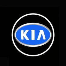 (2 Stück KIA-Blau) 2 Stück LED-Türprojektoren mit Logo in hoher Auflösung für KIA K5 K9 Sorento