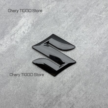 (8 cm, glänzend schwarz) Auto-Kühlergrill-Motorhaubenemblem-Heckklappen-Emblem-Aufkleber für SUZUKI