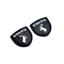 (schwarz – 2 Stück) 2 Stück 3D-Stereo-Elch-Logo-Schild-Emblem Autoaufkleber für Volvo V50 S60 XC60 S