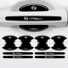 (8 Stück) 4/8 Stück Türgriff-Schutzaufkleber gegen Kratzer für Nissan X-Trail, Qashqai, Note, Juke S
