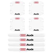 (8-teilig, Audi) Türgriffschutz-Schutzfolie, kratzfest, reflektierend, passend für alle Audi RS A3 A