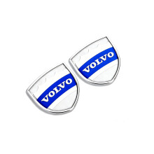 (Silberblau, 2 Stück) 2 Stück 3D-Stereo-Elch-Logo-Schild-Emblem-Autoaufkleber für Volvo V50 S60 X