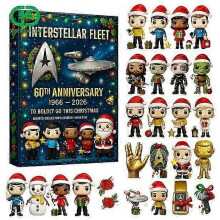 Star Trek Starfleet Advent Calendar Blind Box with Acrylic Pendant Tree Decorations