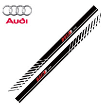 (Schwarzer Sline) Autoemblem Karosserie Seitenkotflügel Dekor Aufkleber Zubehör für Audi Quattro RS
