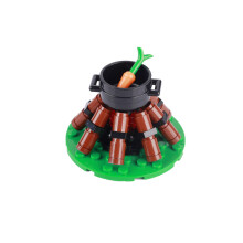(B24-12-3)MOC Notice Board Building Blocks Bee Farm Fountain Bonfire Stove Medieval Town Street View Water Wall Bridge Road Sign Brick Toy