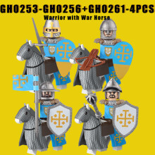 (Transparent schwarz) Mittelalterliche Militärfiguren der Tempelritter: Antike Reiter, Soldaten, Fla
