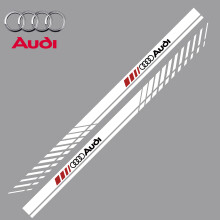 (Weißes AUDI) Autoemblem Karosserie Seitenkotflügel Dekor Aufkleber Zubehör für Audi Quattro RS Slin