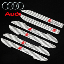 (Silbernes 6-Streifen-Set) Türkantenschutzleisten für Audi S-Line