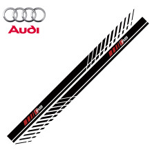 (Schwarzes RS) Autoemblem Karosserie Seitenkotflügel Dekor Aufkleber Zubehör für Audi Quattro RS Sli