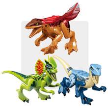 (Dinosaurier-Set B) Jurassic World Dinosaurier Velociraptor Triceratops Indominus T-Rex Modellbausat