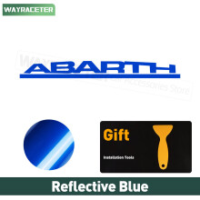(Reflektierendes Blau) Reflektierender Abarth-Autoaufkleber für die Frontscheibe des Fiat 5