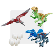 (Dinosaurier-Set H) Jurassic World Dinosaurier Velociraptor Triceratops Indominus T-Rex Modellbausat