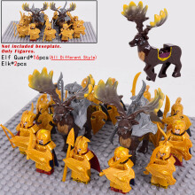 -18pcs/lot The Elves Soldier Orcs Army Figures LOTR Armor Guard Warrior Archer Medieval Knights Building Blocks Bricks toys gifts
