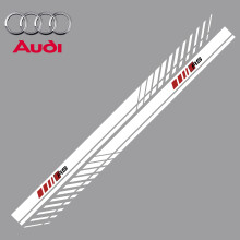 (Weißes RS) Autoemblem Karosserie Seitenkotflügel Dekor Aufkleber Zubehör für Audi Quattro RS Sline