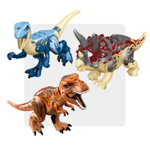 (Dinosaurier-Set A) Jurassic World Dinosaurier Velociraptor Triceratops Indominus T-Rex Modellbausat