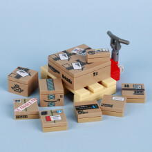 (B7-61-1)MOC City Street View Druckbaustein Lebensmittelpass Expressbox Euro Nationalflaggen Bedruck