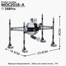 (MOC2018-A) MOOXI Komplettes Space Wars Droiden-Spinnenroboter-Wächter-Bausteinset für Erwachsene (M