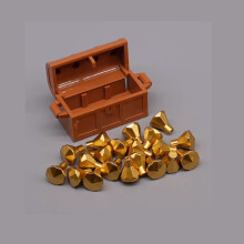 (EA222-A EA010-B)MOC Character Scene Building Blocks Accessories Treasure Safes Gold And Ailver Ores
