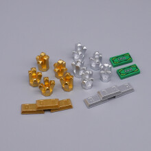 (EA207 EA216-219)MOC Character Scene Building Blocks Accessories Treasure Safes Gold And Ailver Ores