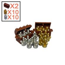(EA221 EA218 EA219)MOC Character Scene Building Blocks Accessories Treasure Safes Gold And Ailver Or
