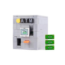 (B12-75-1SET)MOC Character Scene Building Blocks Accessories Treasure Safes Gold And Ailver Ores Dia