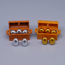 (EA223 224 220 222)MOC Character Scene Building Blocks Accessories Treasure Safes Gold And Ailver Or