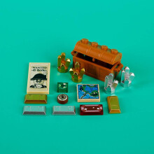 (B9-39-1-1SET)MOC Character Scene Building Blocks Accessories Treasure Safes Gold And Ailver Ores Di