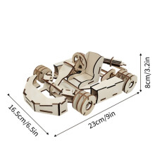(MW-286)OUZEY 27 Set 3D Wooden Car Puzzle Collection, DIY Assembly Model Kits for All Ages Cool Desk