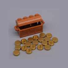 (EA220-1P EA382-20P)MOC Character Scene Building Blocks Accessories Treasure Safes Gold And Ailver O