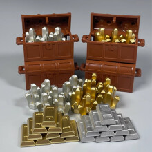 (EA221 EA216-EA219) MOC Charakter Szene Bausteine Zubehör Schatztruhen Gold und Silber oder